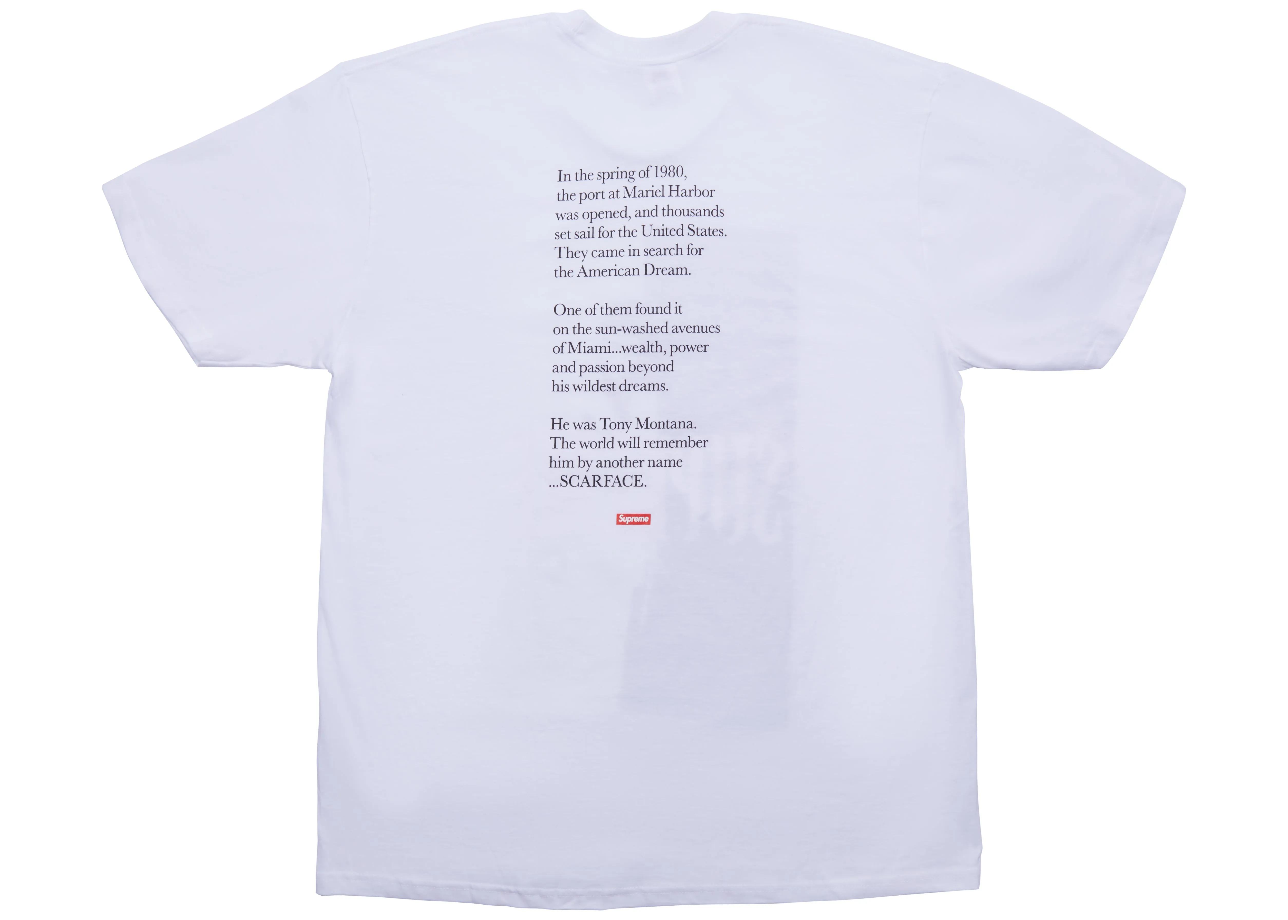 Supreme Scarface Split Tee White