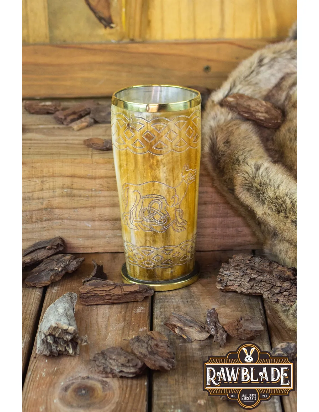 Taza Asta de Cuerno perro Celta (0,3 l.)