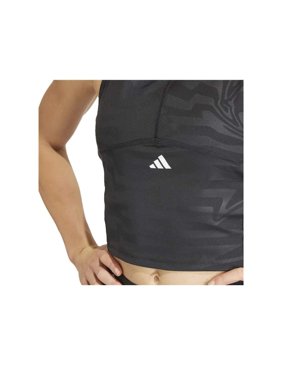 Top de Fitness adidas Essentials Techfot Printed Mujer Negro