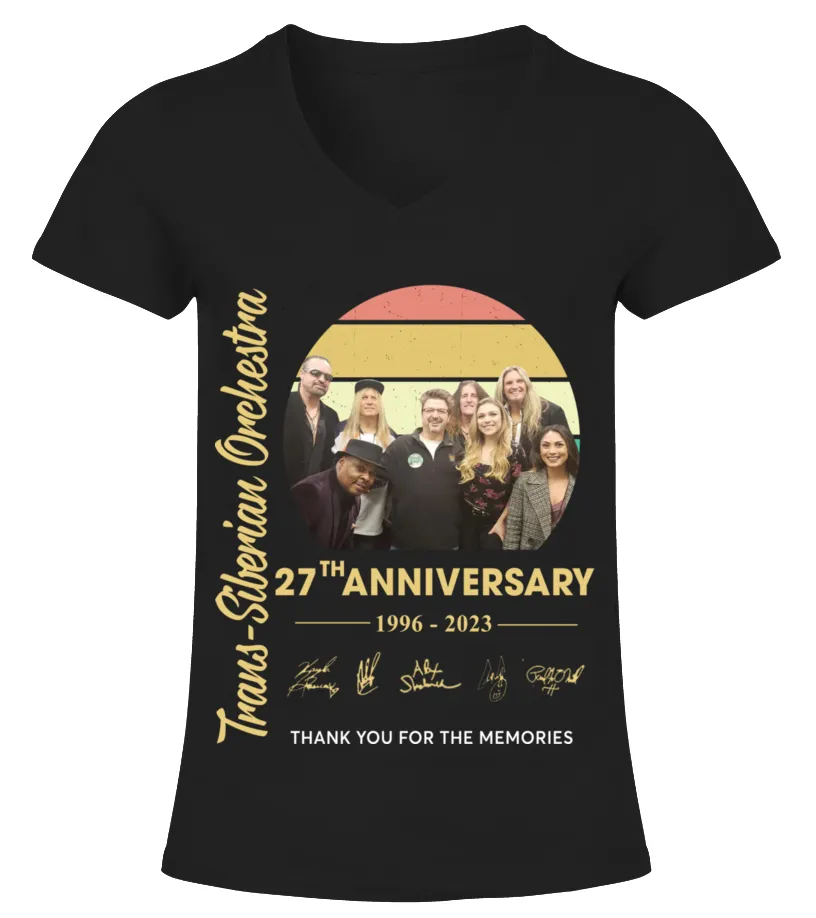 TRANSSIBERIAN ORCHESTRA 27TH ANNIVERSARY CAMISETA CUELLO PICO MUJER
