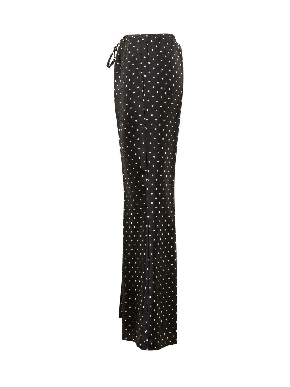 TRUE ROYAL Silk Pants with Polka Dot Pattern