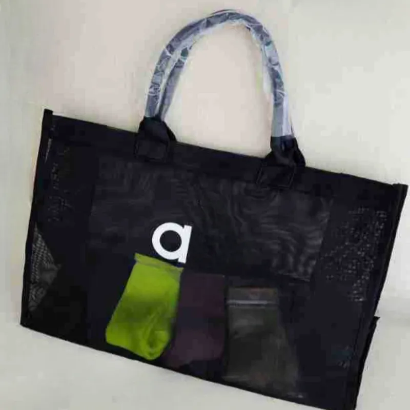 Un bolso de diseñador bolso de bolso de malla de malla lujosa para mujer yoga fitness compras bolsos para el hombro de la playa 