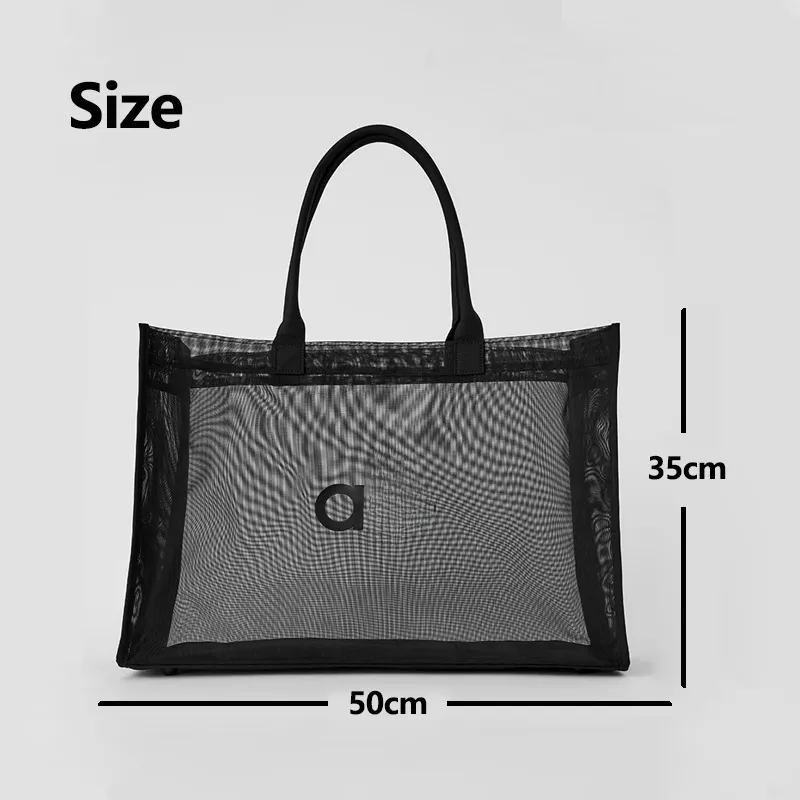 Un bolso de diseñador bolso de bolso de malla de malla lujosa para mujer yoga fitness compras bolsos para el hombro de la playa 