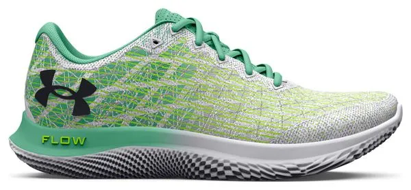 Under Armour Under Armour FLOW Velociti Wind 2 Blanco Verde Amarillo Zapatillas Running Mujer