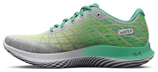 Under Armour Under Armour FLOW Velociti Wind 2 Blanco Verde Amarillo Zapatillas Running Mujer
