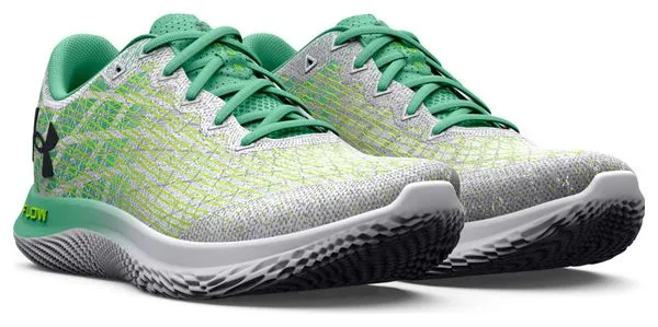 Under Armour Under Armour FLOW Velociti Wind 2 Blanco Verde Amarillo Zapatillas Running Mujer