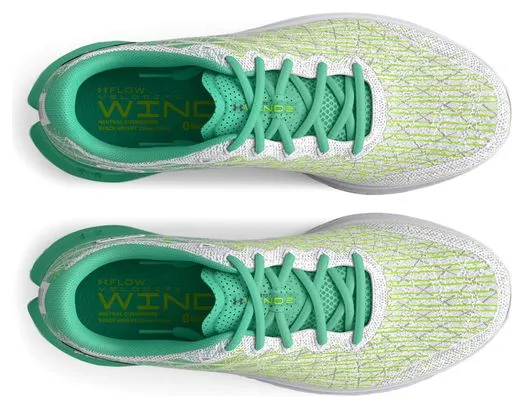 Under Armour Under Armour FLOW Velociti Wind 2 Blanco Verde Amarillo Zapatillas Running Mujer
