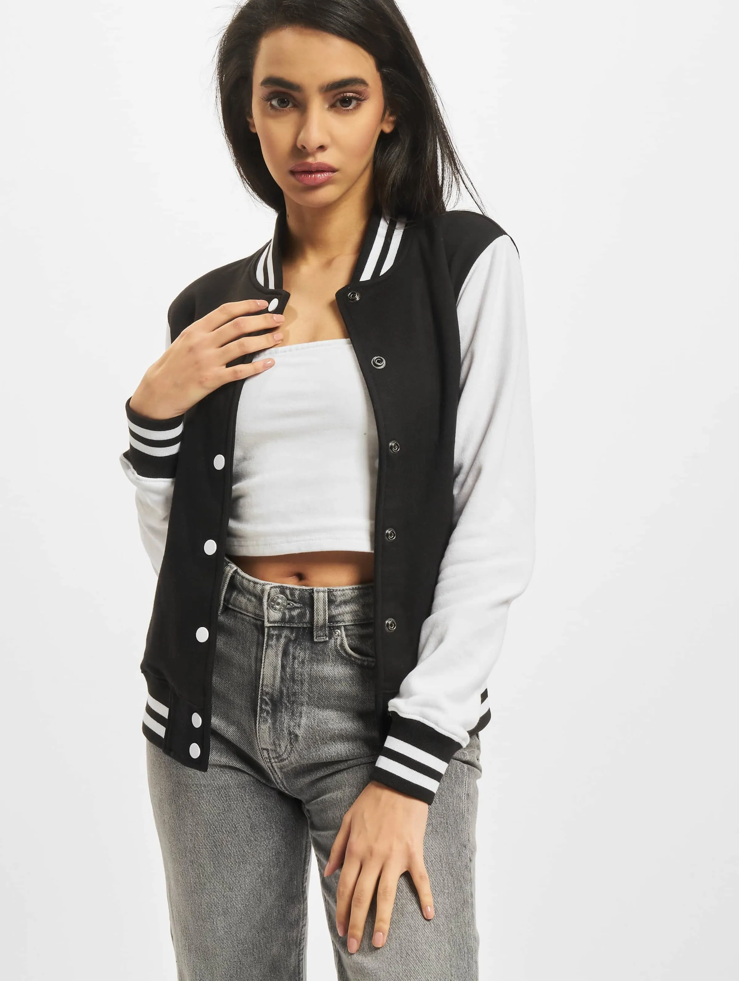 URBAN CLASSICS LADIES 2TONE COLLEGE SWEATJACKET