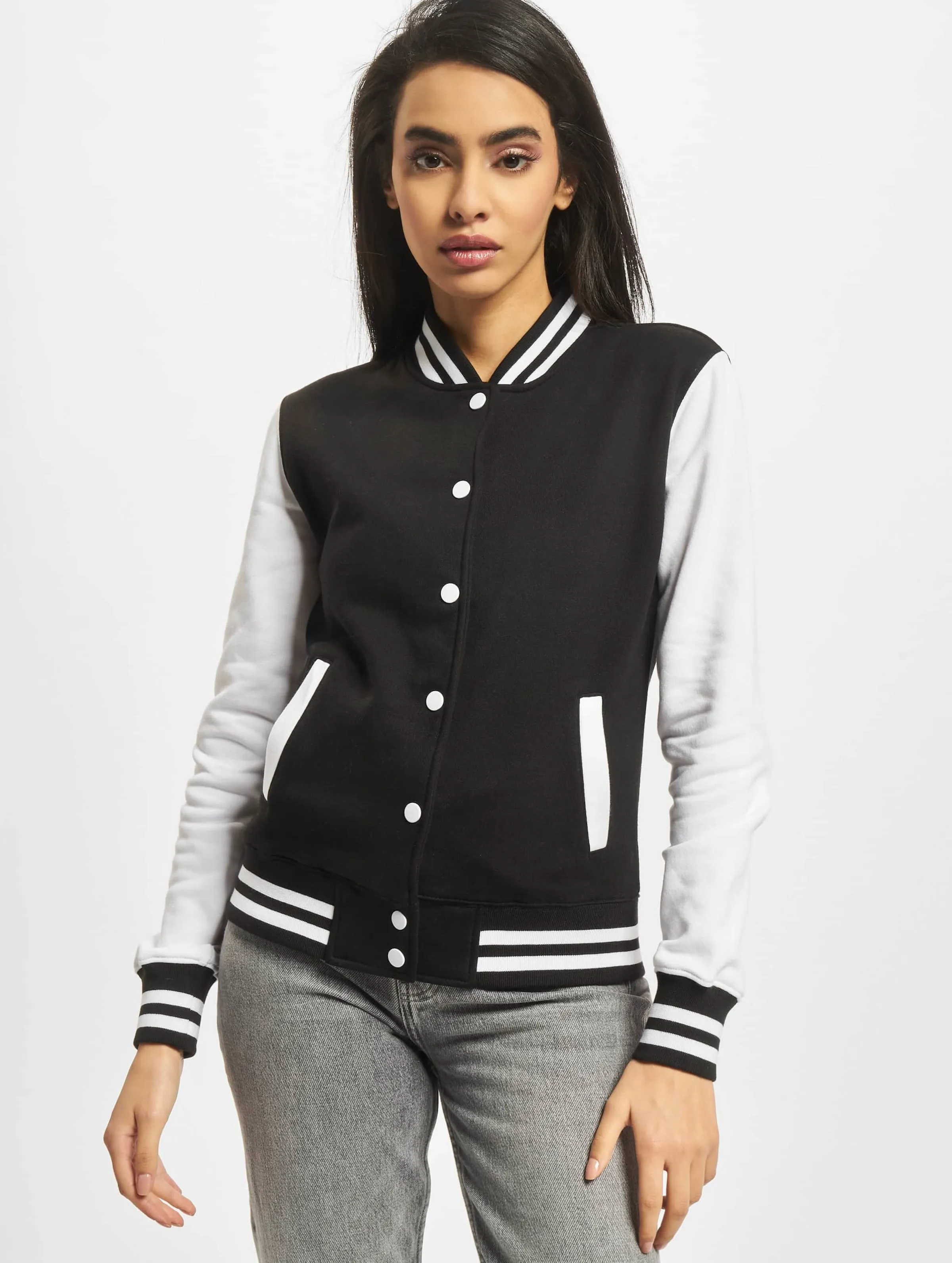 URBAN CLASSICS LADIES 2TONE COLLEGE SWEATJACKET