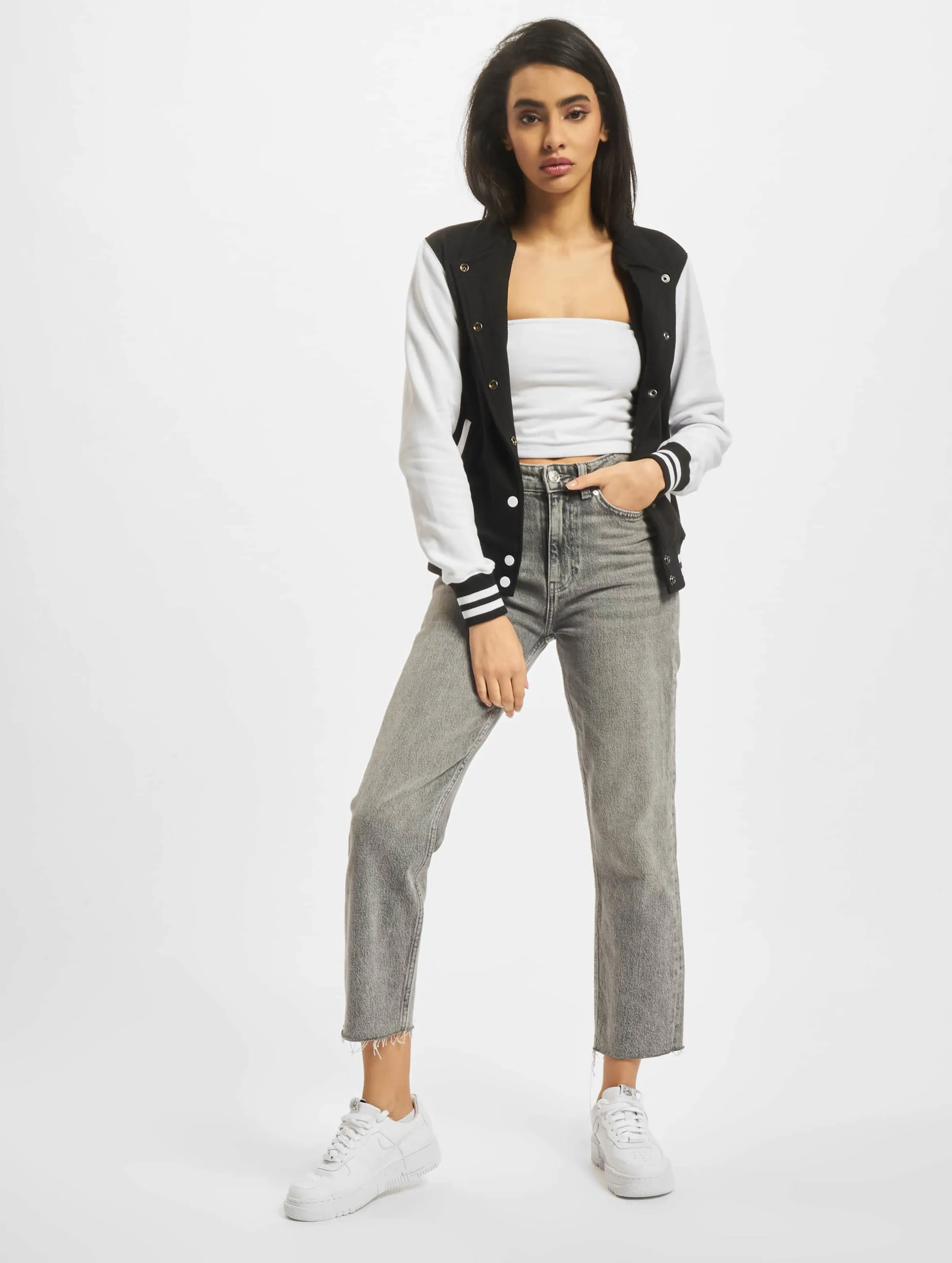 URBAN CLASSICS LADIES 2TONE COLLEGE SWEATJACKET