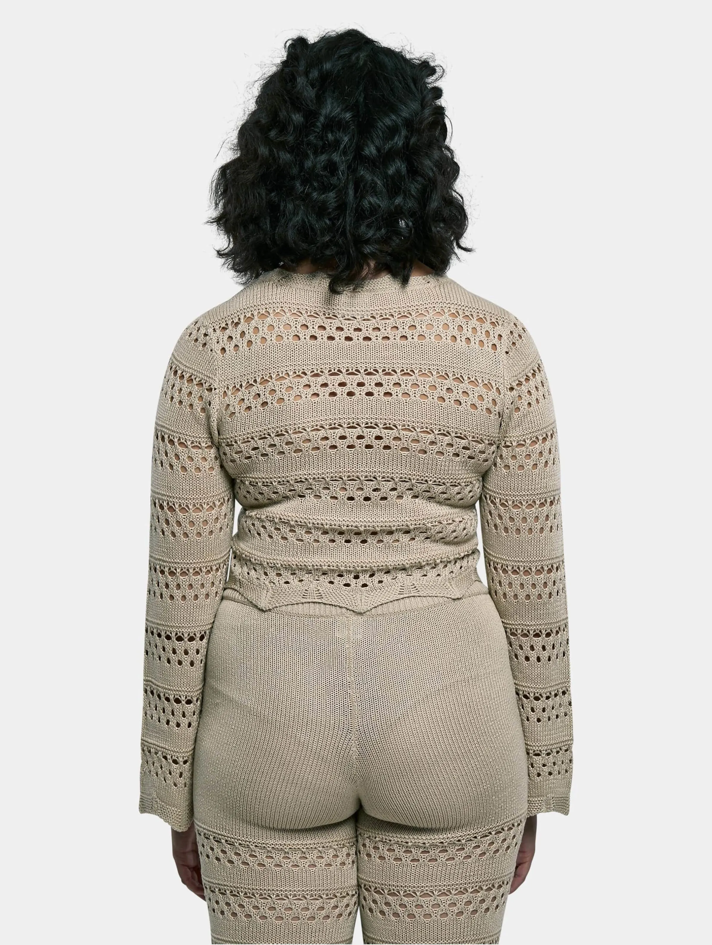 Urban Classics Ladies Cropped Crochet Knit