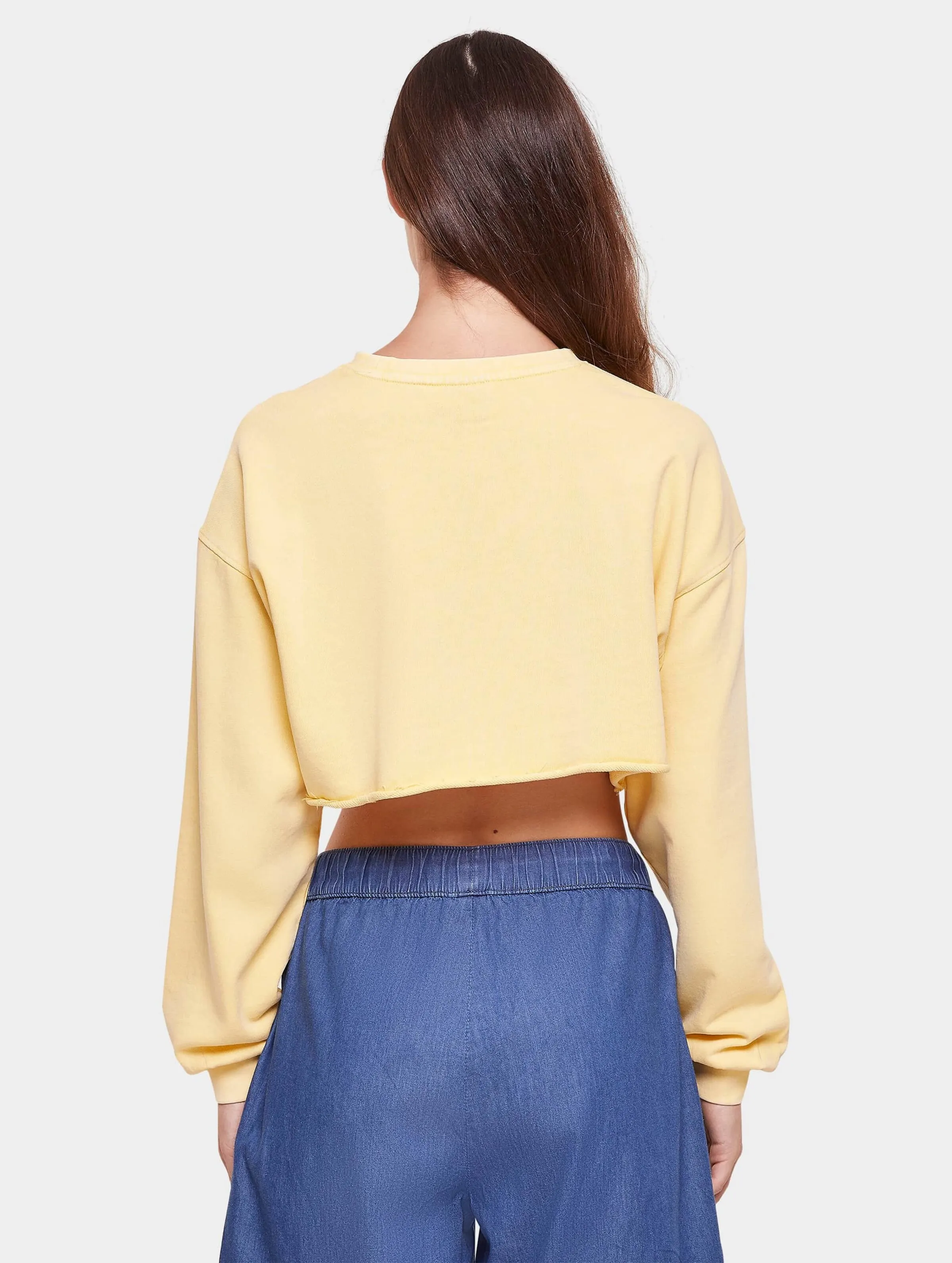 Urban Classics Ladies Cropped Flower Embroidery