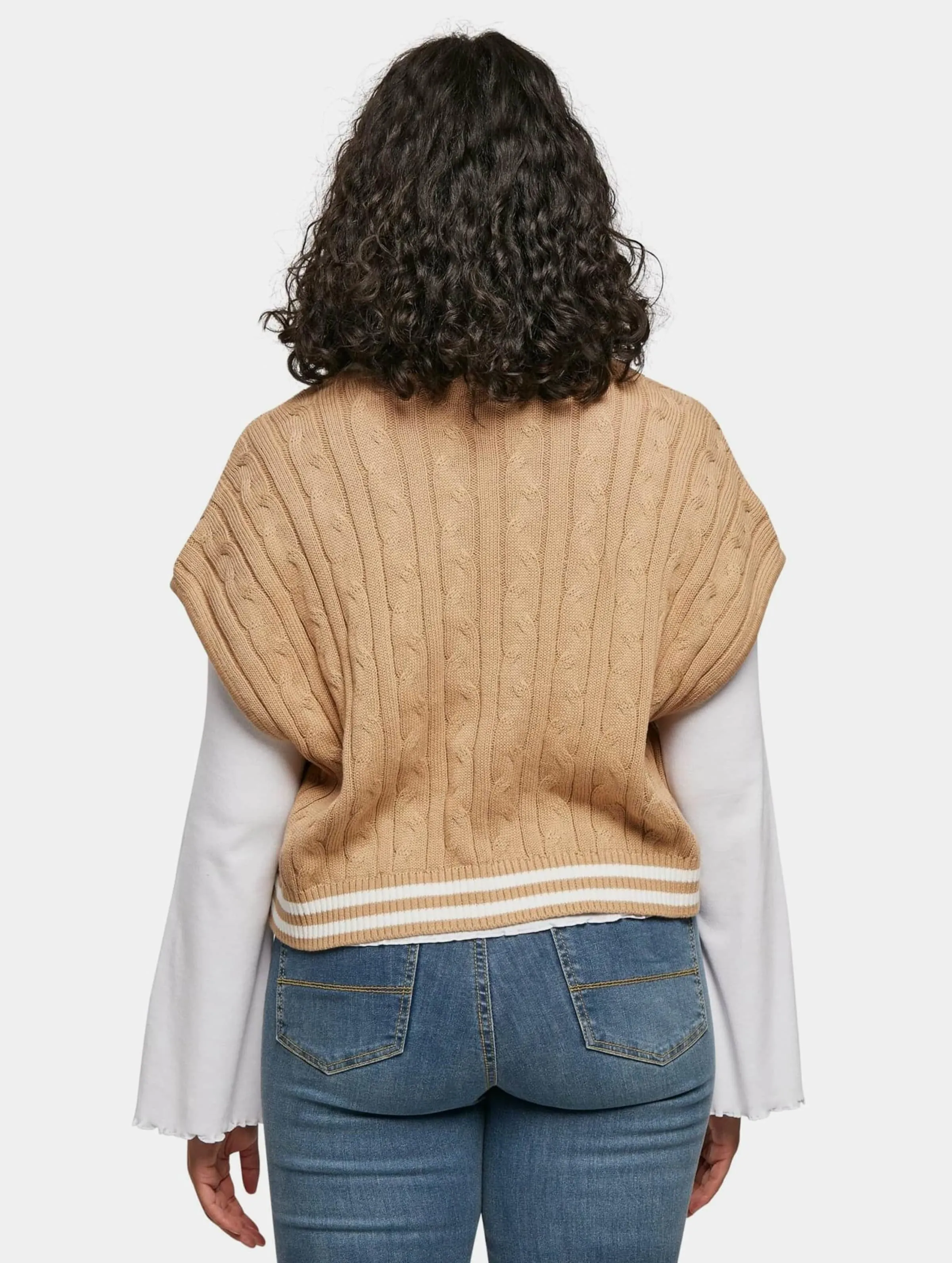 Urban Classics Ladies Cropped Knit College Slipover