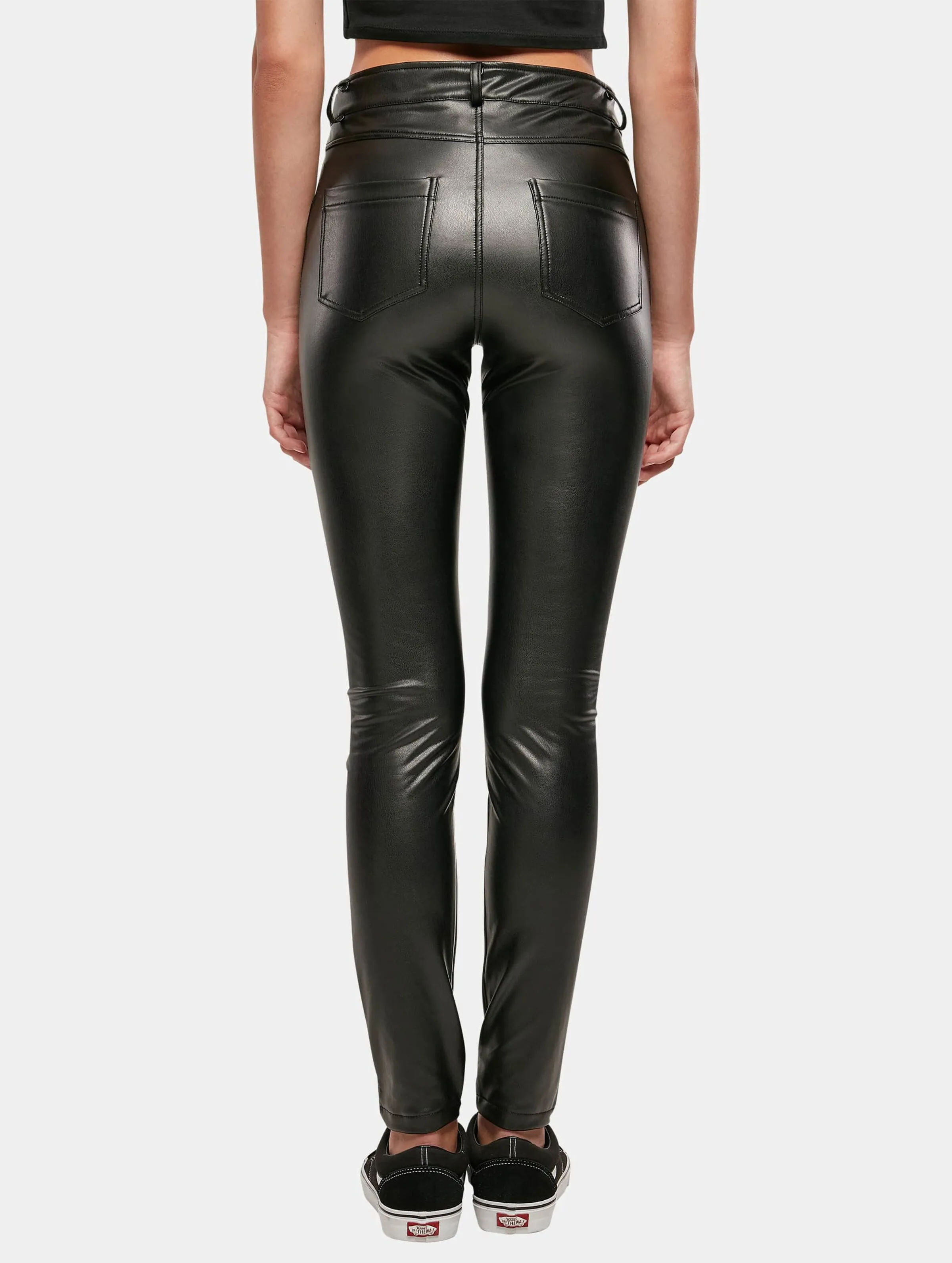 Urban Classics Ladies Mid Waist Synthetic Leather