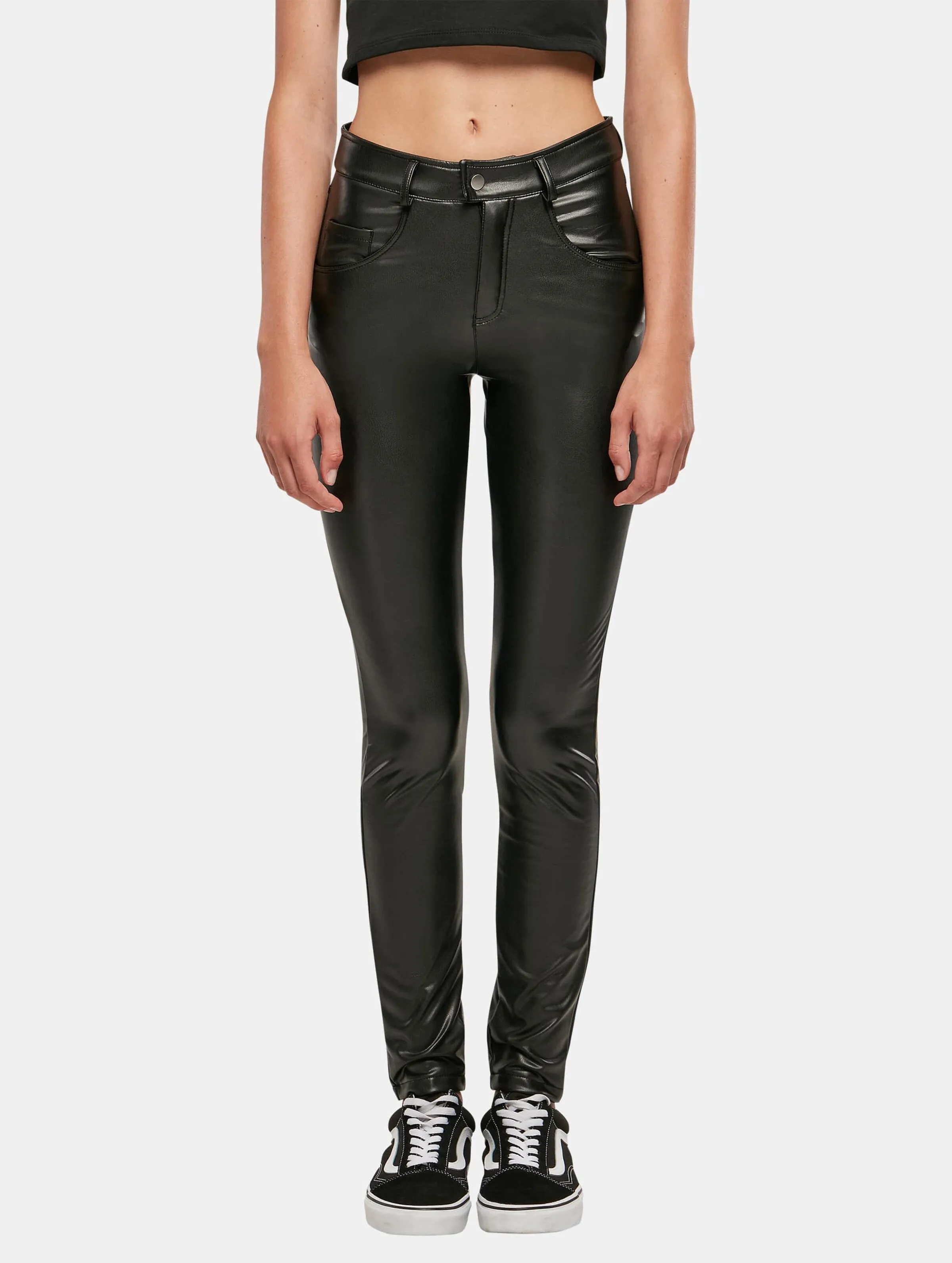 Urban Classics Ladies Mid Waist Synthetic Leather