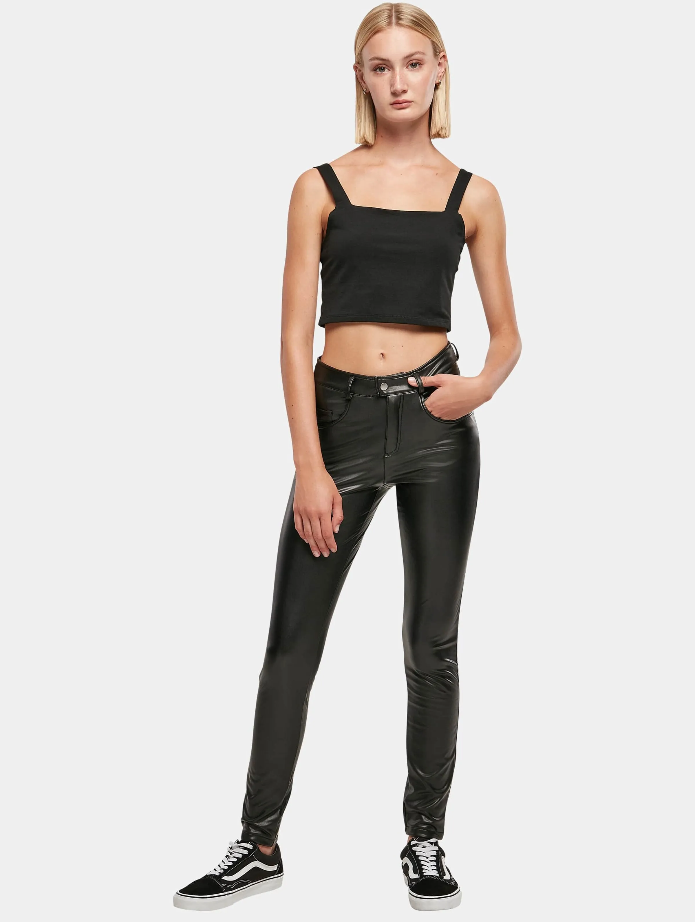Urban Classics Ladies Mid Waist Synthetic Leather