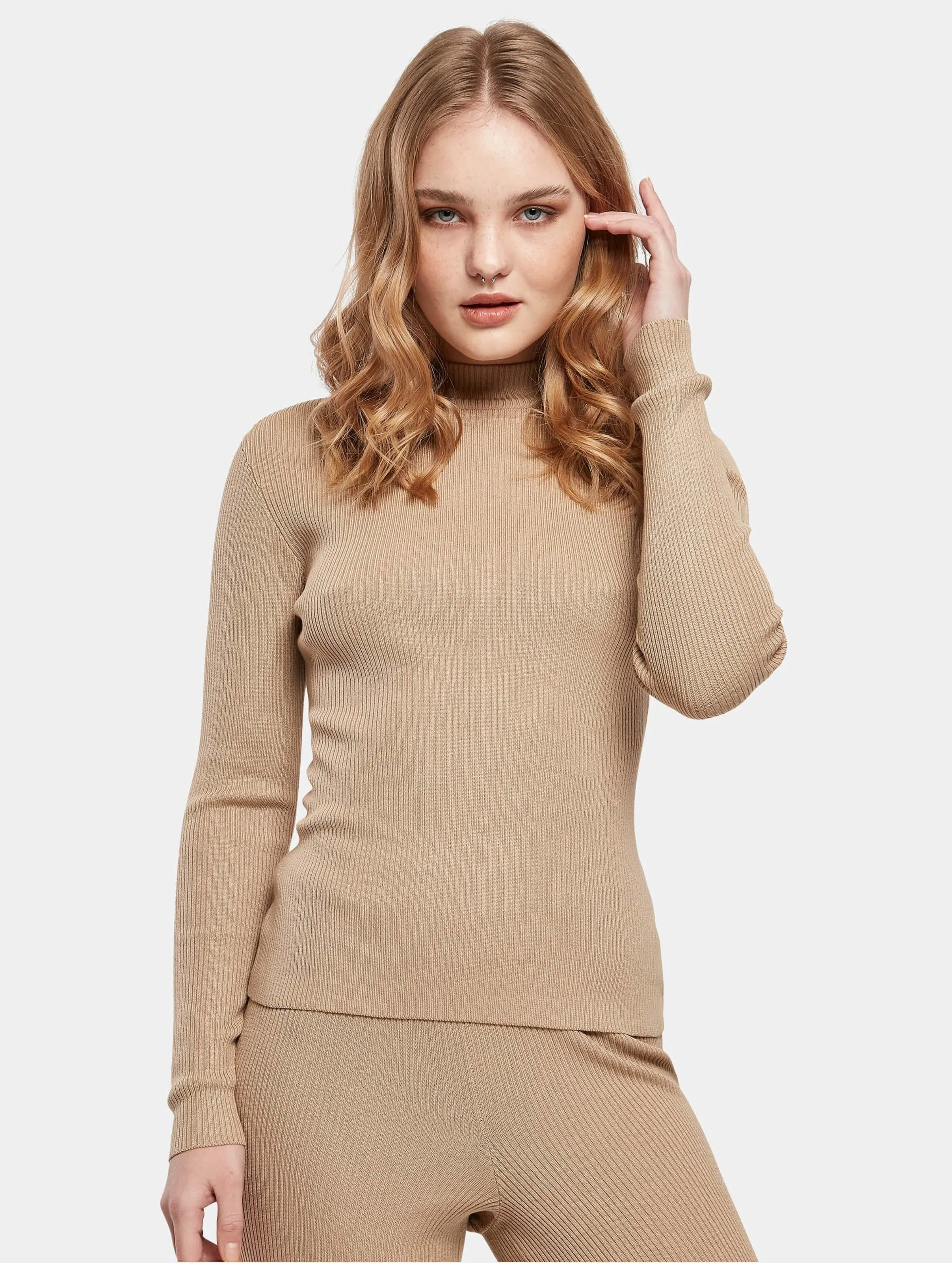 Urban Classics Ladies Rib Knit Turtelneck