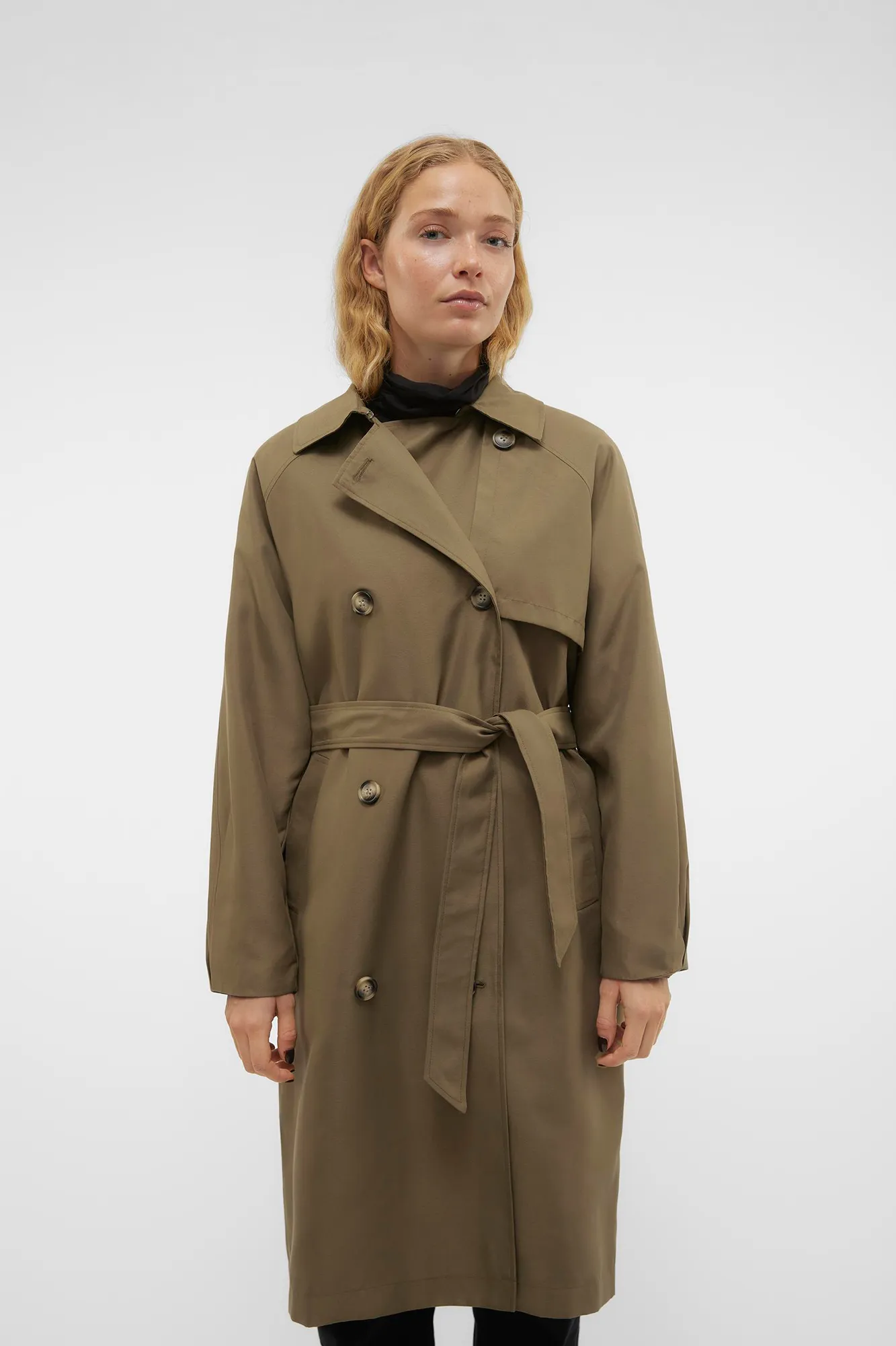 Vero Moda Gabardina larga doble botón