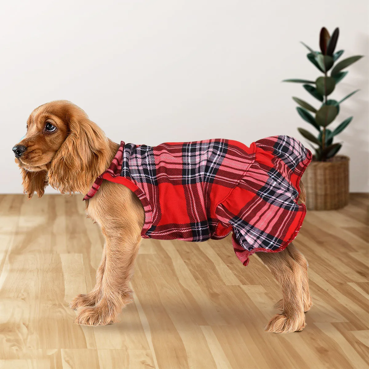 Vestido Primaveral para Mascota, color Rojo