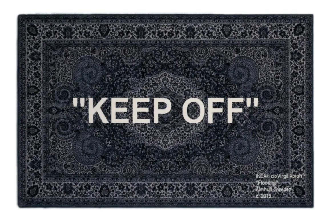 Virgil Abloh x IKEA KEEP OFF Rug 200x300 CM Grey/White