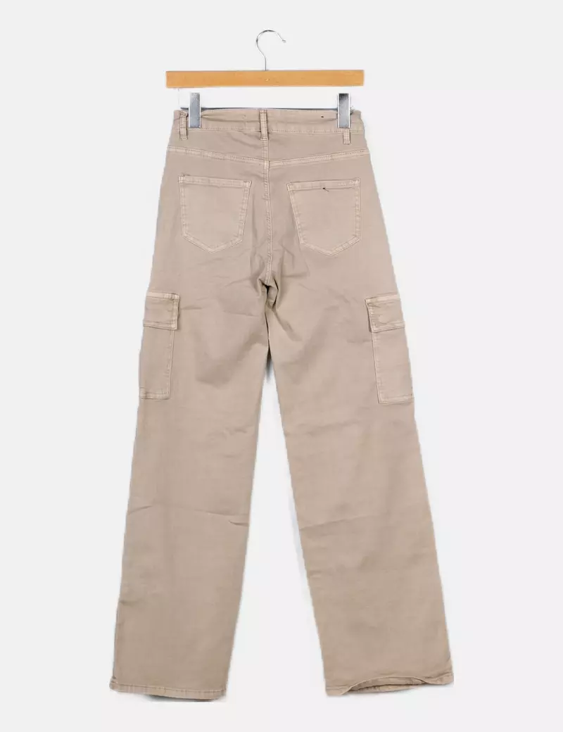 VIVID Pantalón denim beige