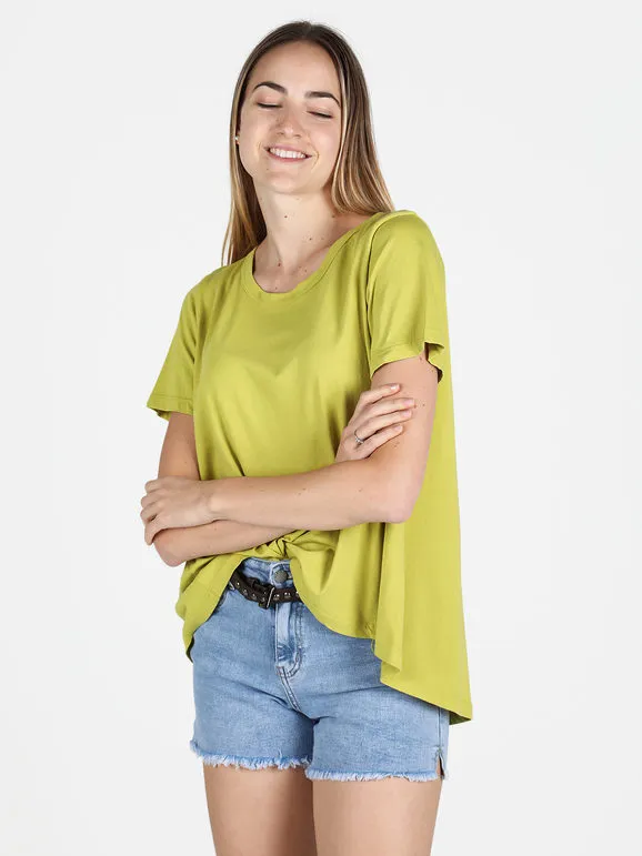 Wendy Trendy Camiseta maxi evasé de mujer de algodón