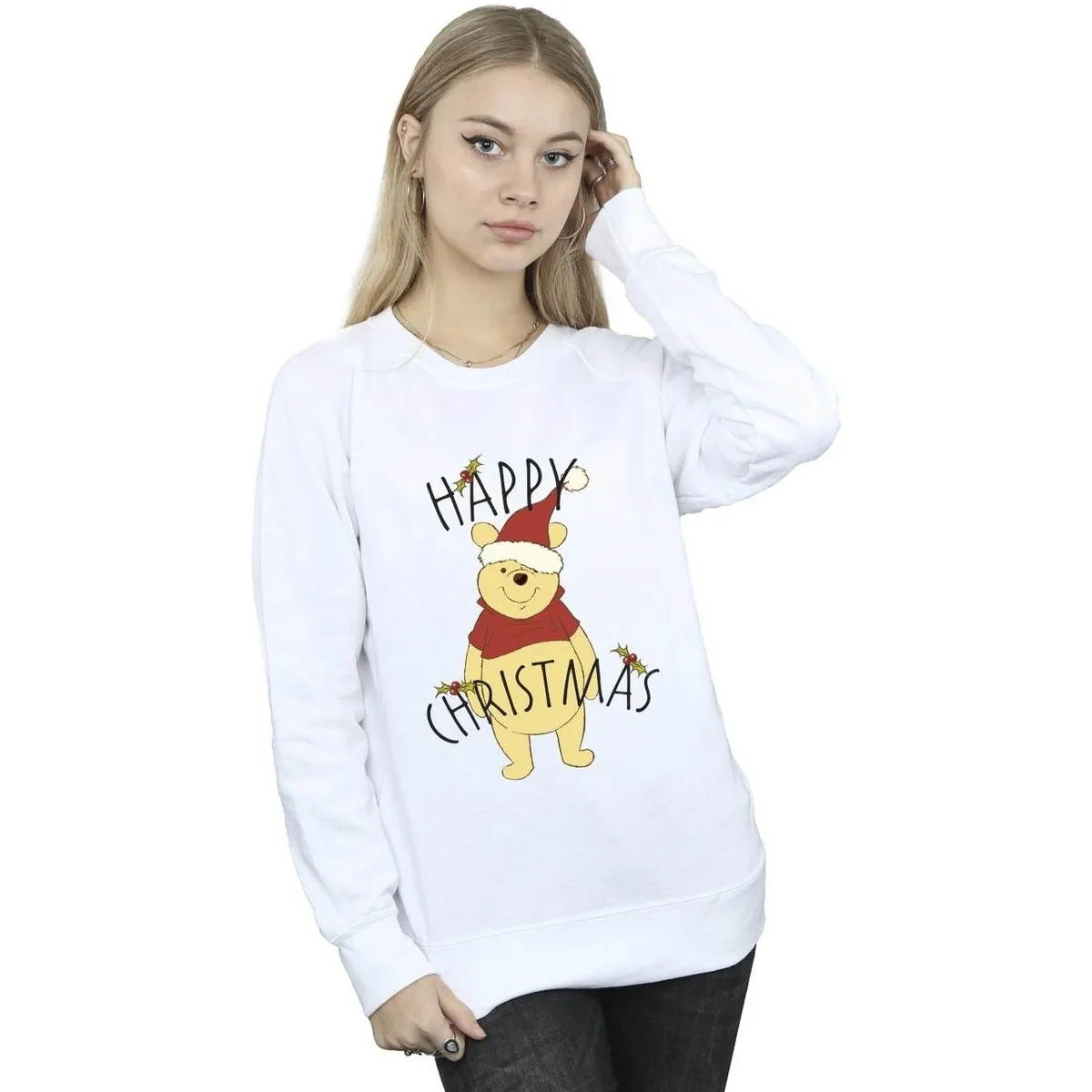 Winnie The Pooh Happy Christmas Holly
