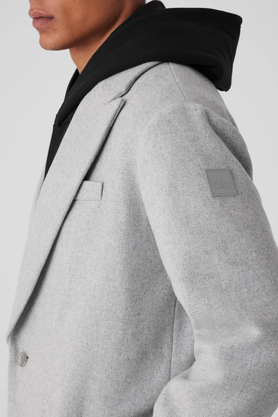 WOOL GAMEDAY OVERCOAT  ATHLETIC HEATHER GREY