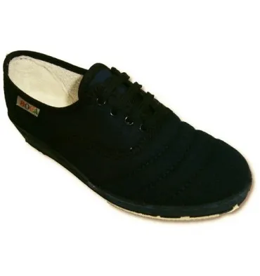 Zapatilla cordones cuña para andar Soca en azul marino