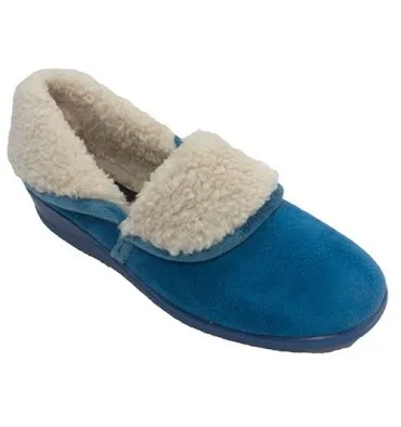 Zapatilla mujer cerrada forrada lana onvertible en bota Nevada en azul