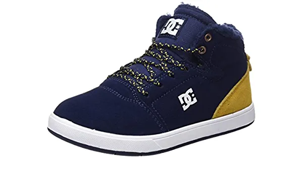 Zapatillas altas cuero DC SHOES borrego interior chica CRISIS HIGHT WNT Navy/gold Ref. ADBS100116 Azul/camel topitos
