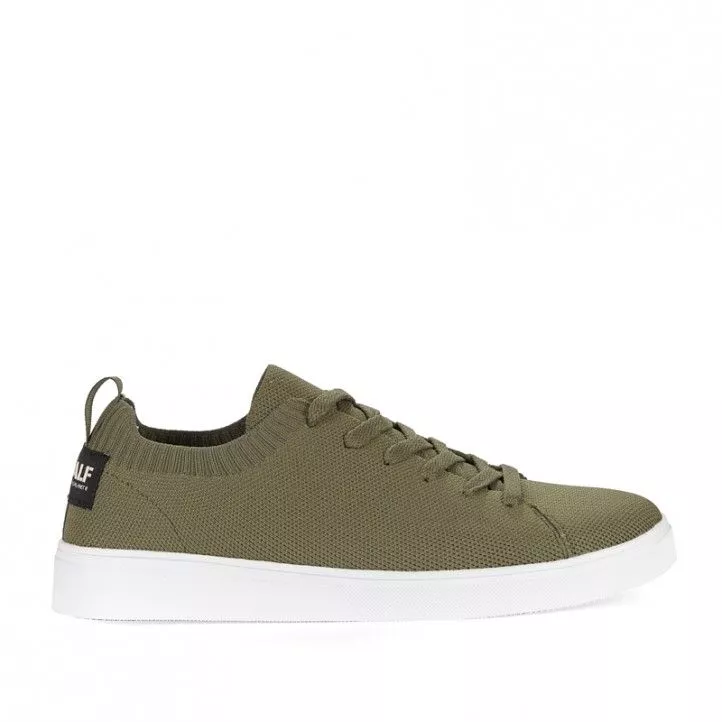 Zapatillas lona ECOALF verdes con suela blanca