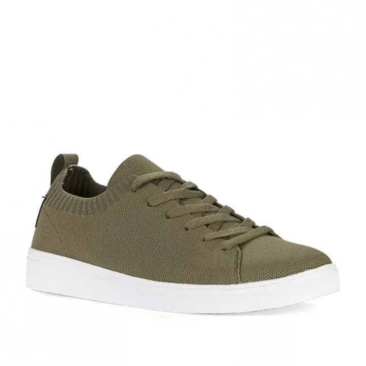 Zapatillas lona ECOALF verdes con suela blanca