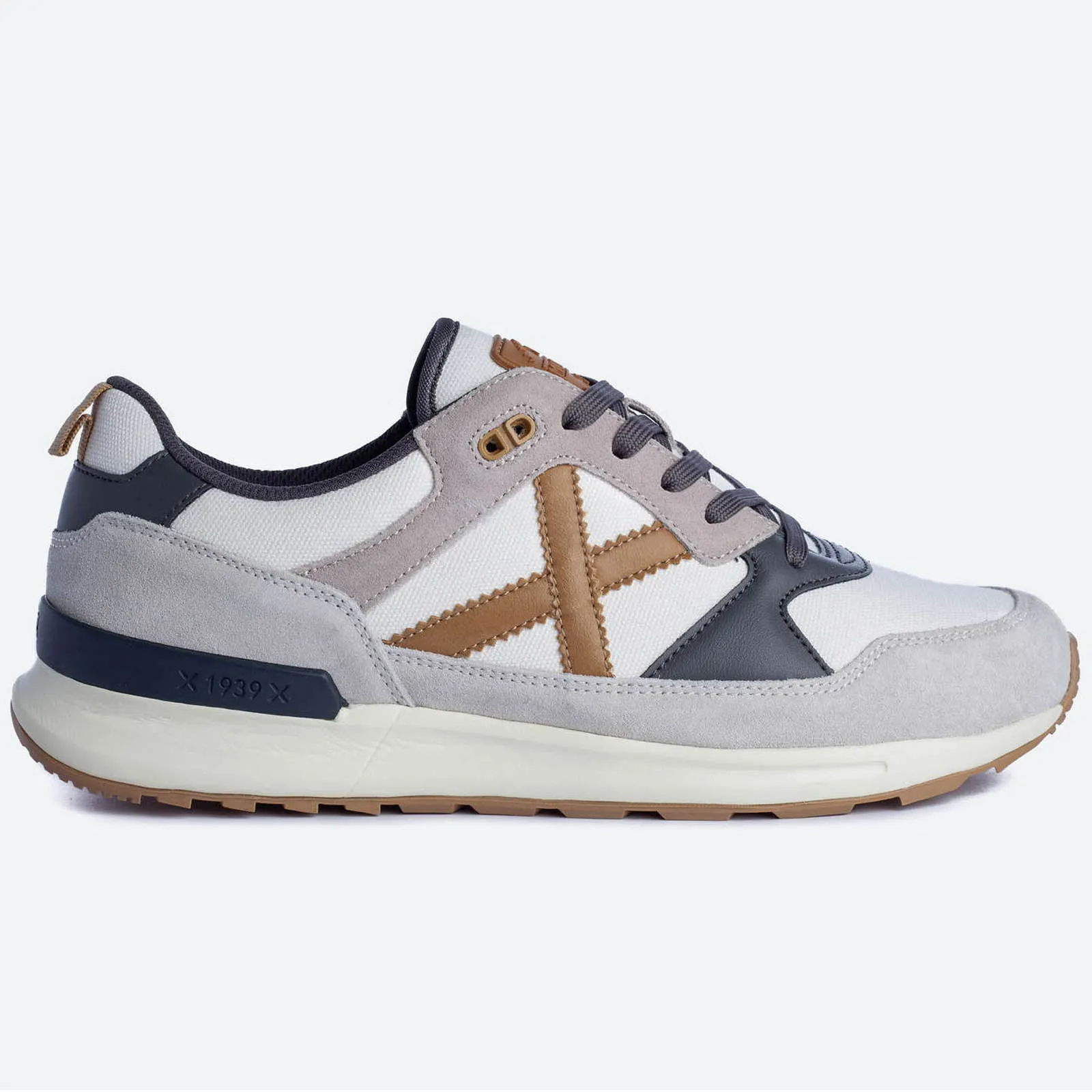 Zapatillas Munich Alpha 65 Blanca / Gris / Marrón
