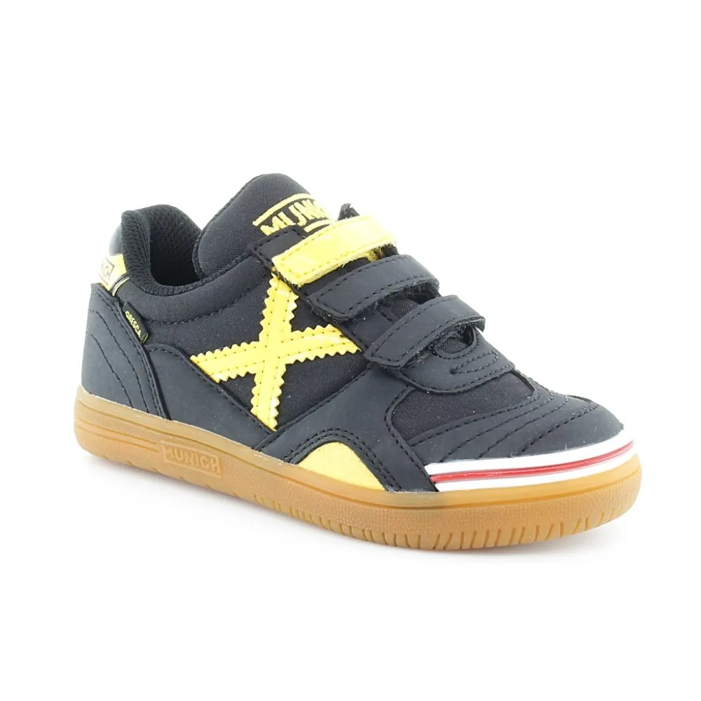 ZAPATILLAS MUNICH GRESCA NEGROAMARILLO VCO