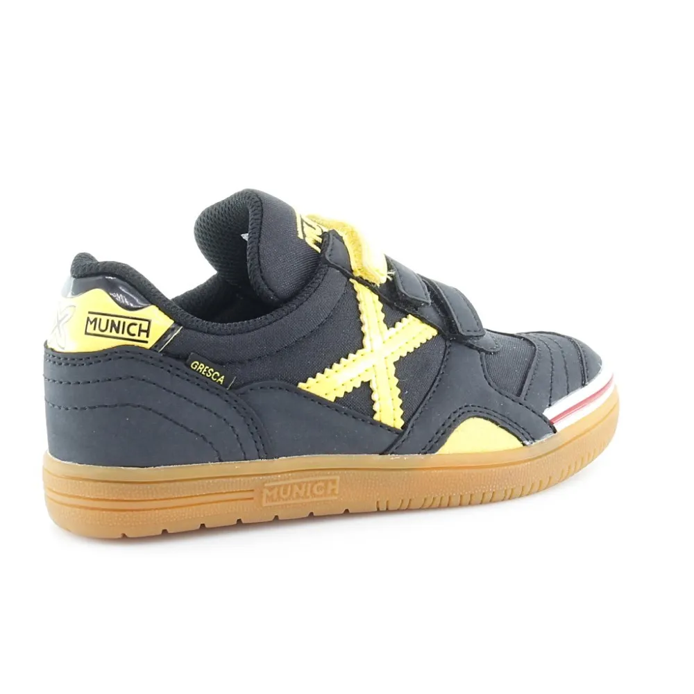 ZAPATILLAS MUNICH GRESCA NEGROAMARILLO VCO