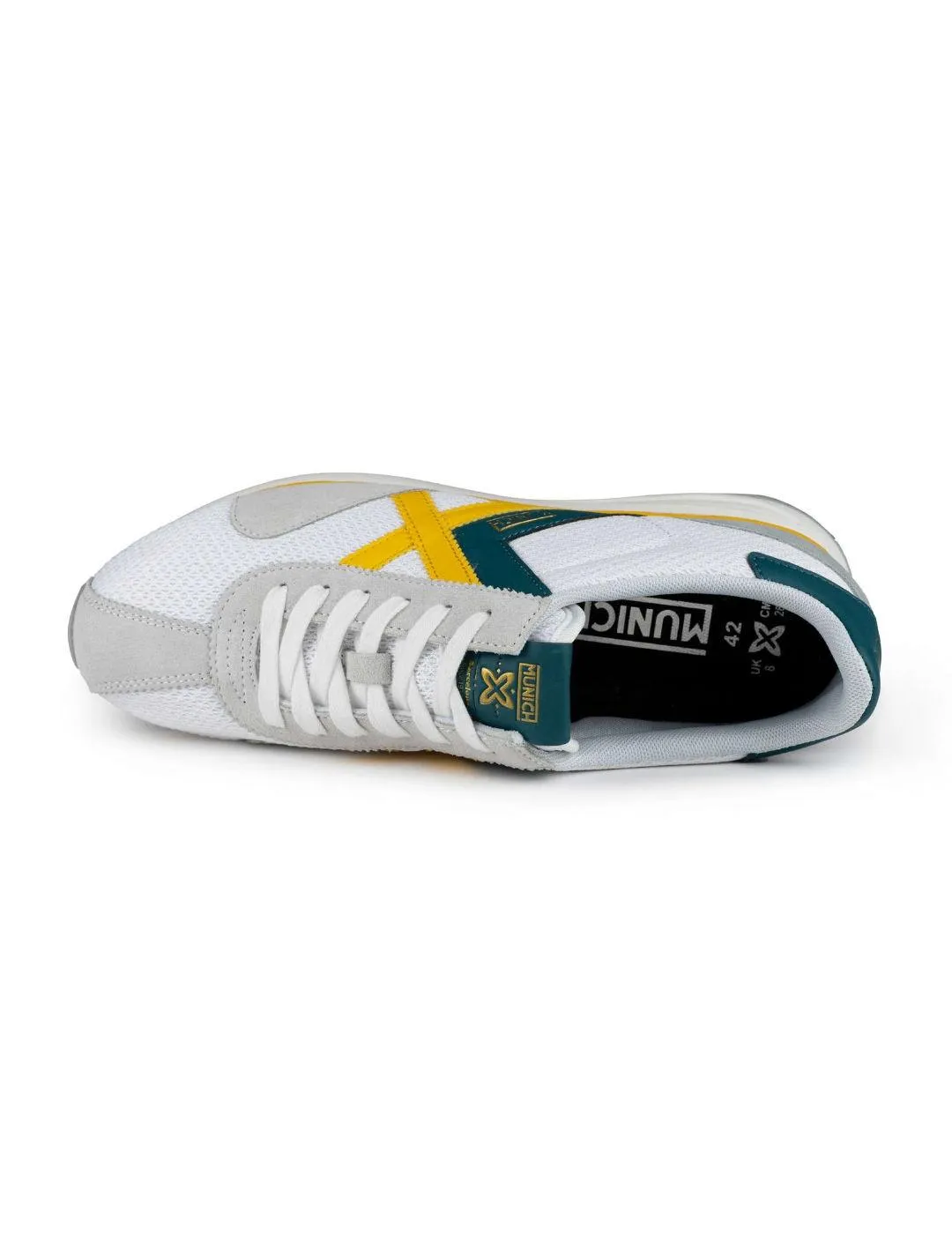 Zapatillas Munich Sapporo180 blanca/amarilla de hombre