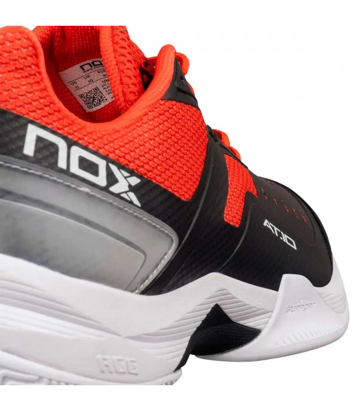 Zapatillas Nox de padel AT10 Pro Negro Rojo