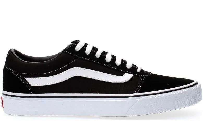 Zapatillas Vans Ward Suede Canvas Negra Blanca