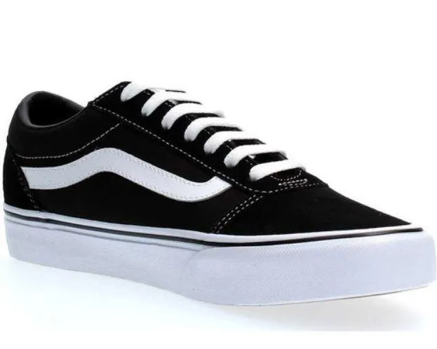 Zapatillas Vans Ward Suede Canvas Negra Blanca