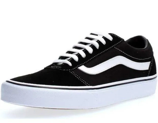 Zapatillas Vans Ward Suede Canvas Negra Blanca