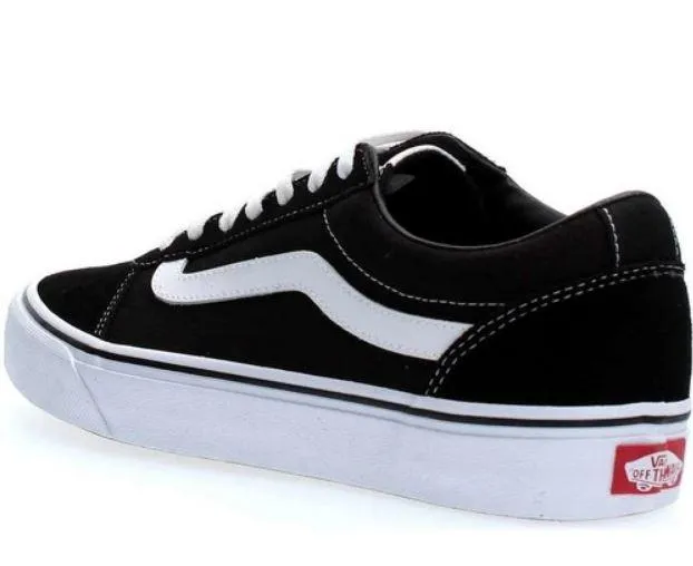 Zapatillas Vans Ward Suede Canvas Negra Blanca
