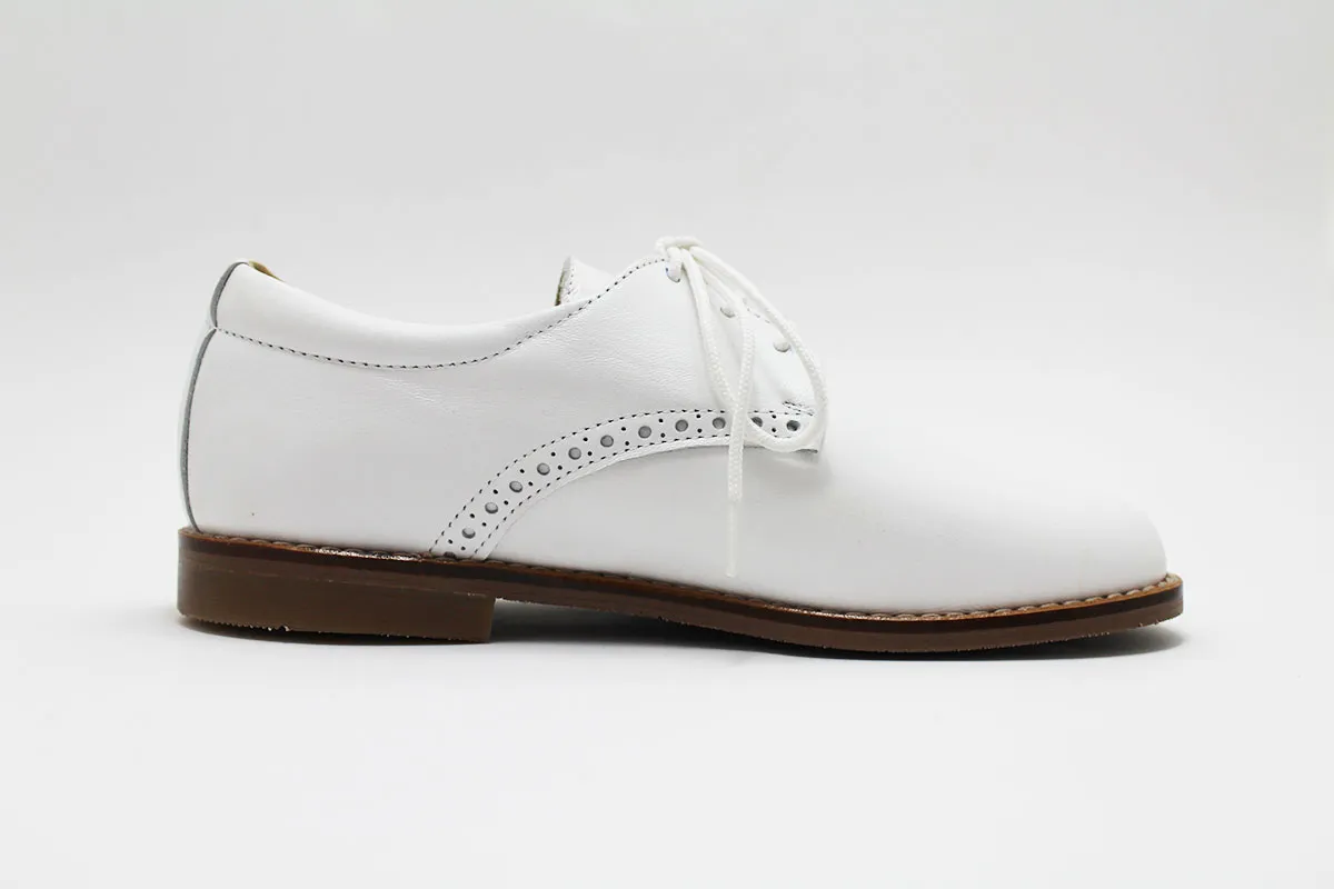 Zapato blucher blanco cordones comunión niño