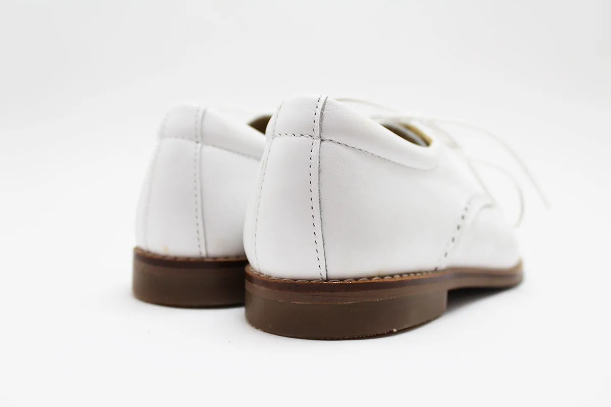 Zapato blucher blanco cordones comunión niño