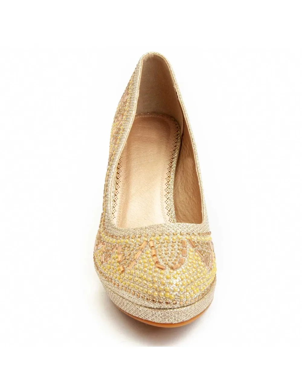 Zapato De Tacón Para Mujer.  Montevita  Unne58  92355 Dorado