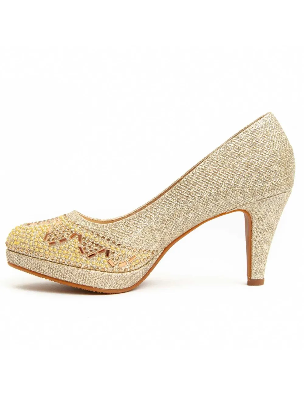 Zapato De Tacón Para Mujer.  Montevita  Unne58  92355 Dorado