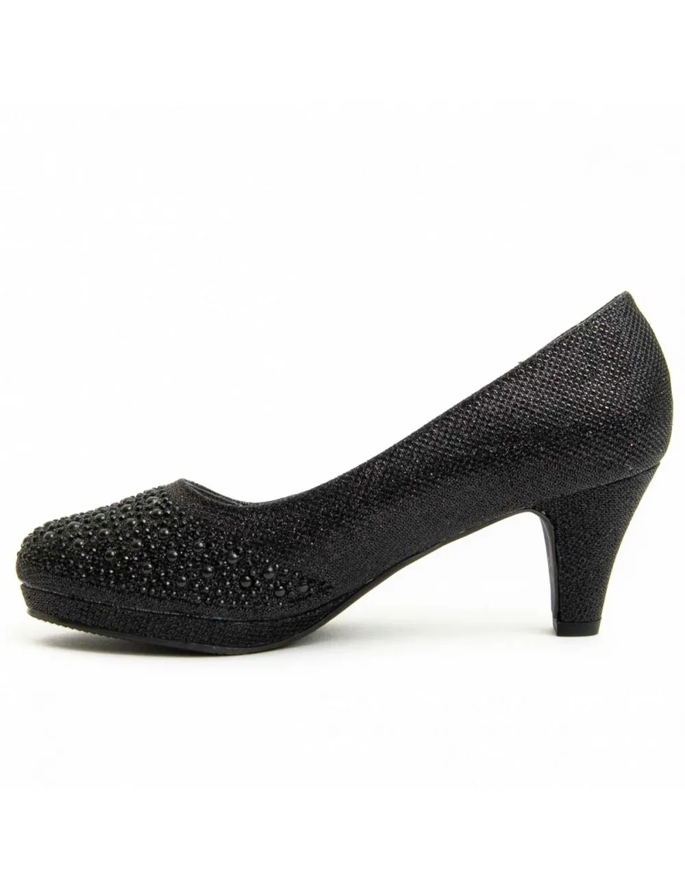 Zapato De Tacón Para Mujer.  Montevita  Unne73  92385 Negro
