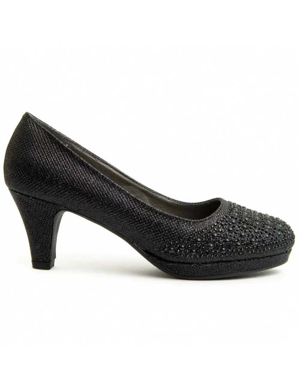 Zapato De Tacón Para Mujer.  Montevita  Unne73  92385 Negro
