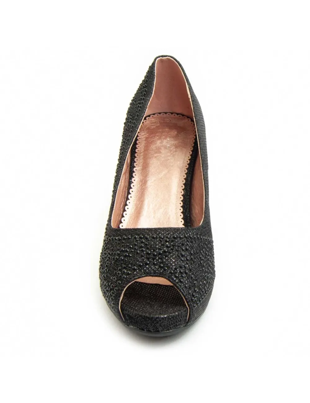 Zapato De Tacón Para Mujer.  Montevita  Unne76  92392 Negro