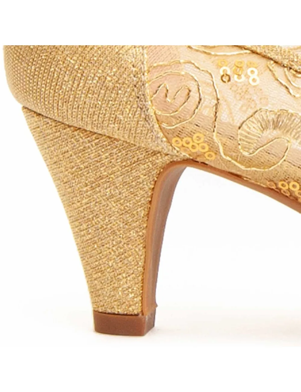 Zapato De Tacón Para Mujer.  Montevita  Unnecebapas  92335 Dorado